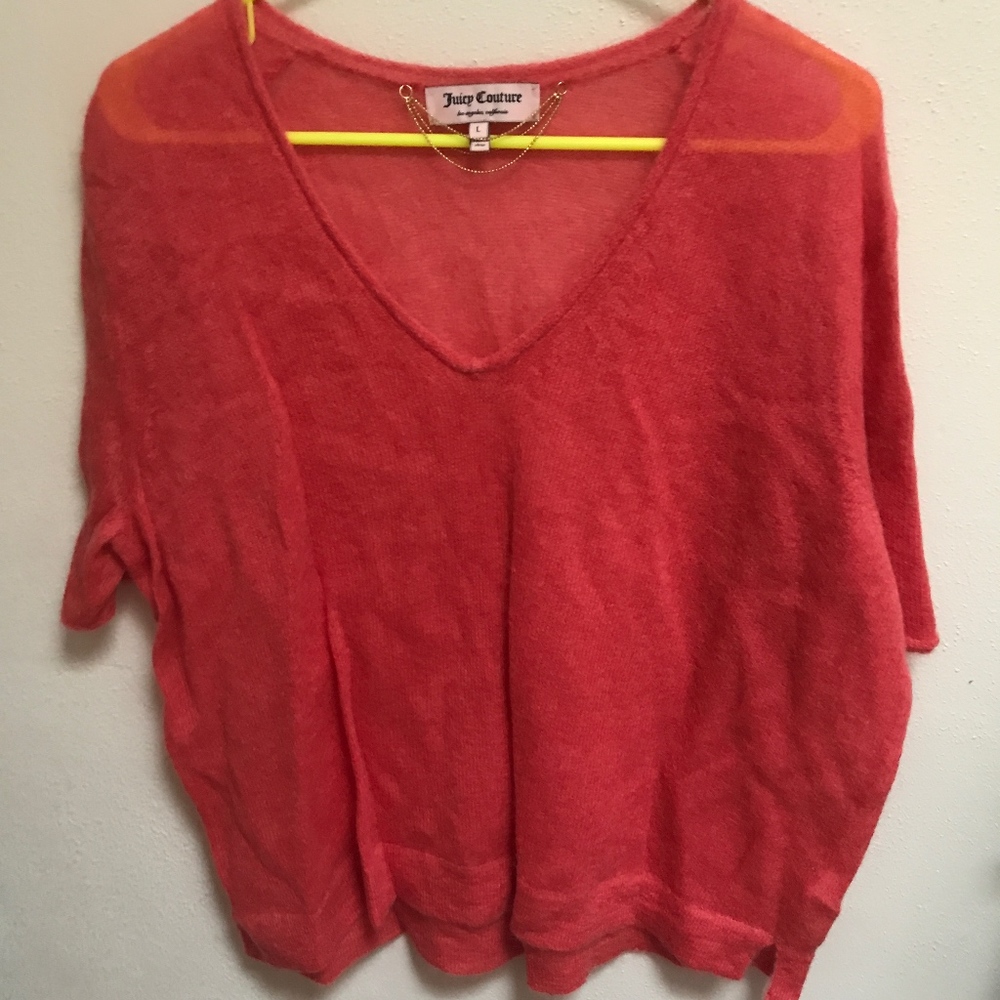 Juicy Couture Fuzzy Short sleeve sweater