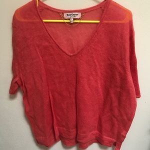 Juicy Couture Fuzzy Short sleeve sweater