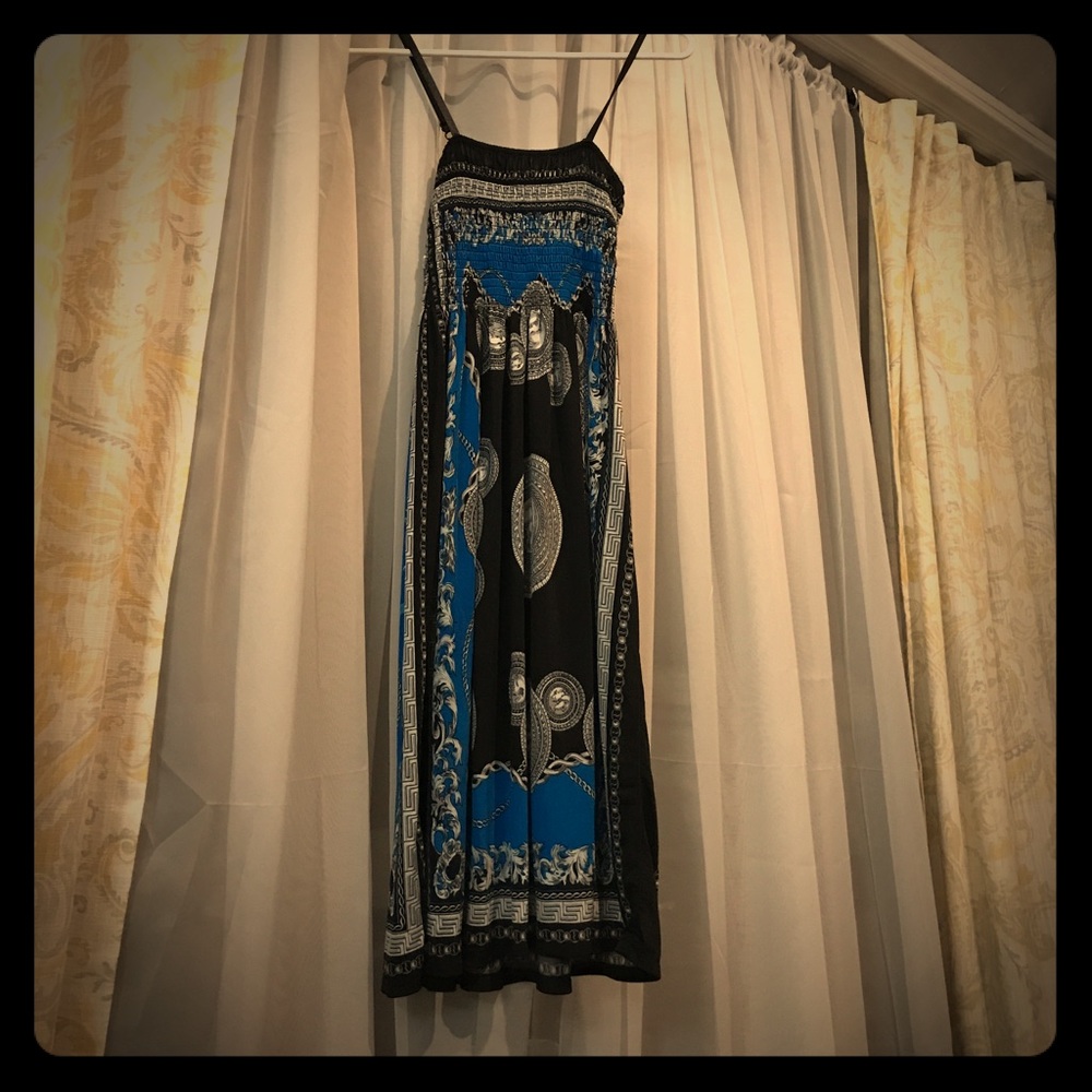 Zodiac Sign Black and Blue Dress ⭐️⭐️👗🌞🖤💙🖤💙