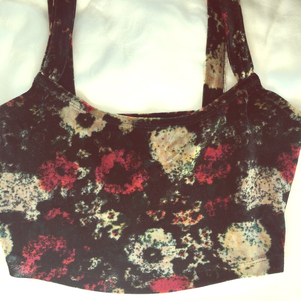 Velvet crop top bralette