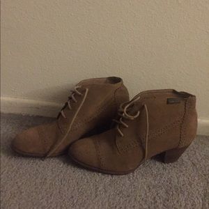 Tan booties