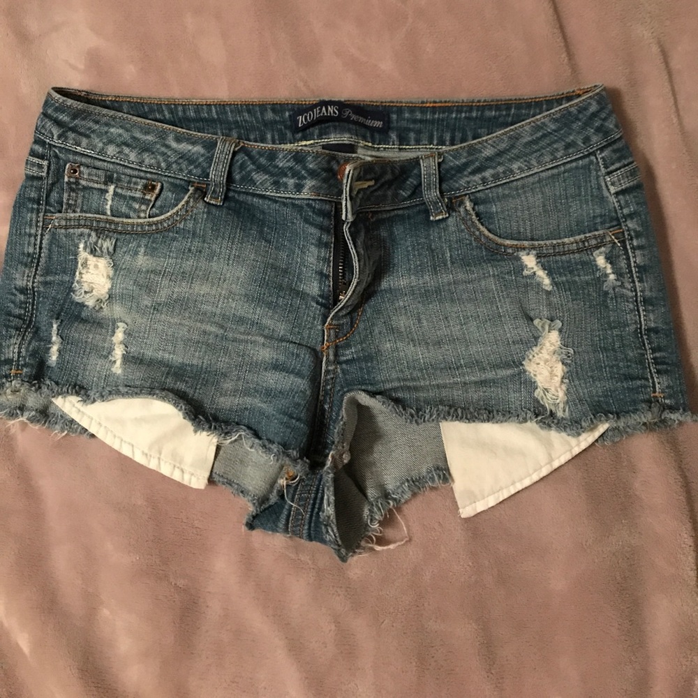 Cut off denim shorts