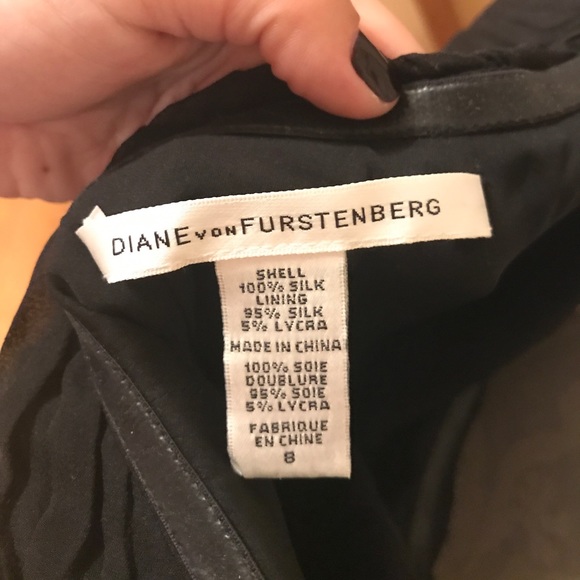 Diane Von Furstenberg Black Strapless Short Dress - Picture 3 of 3