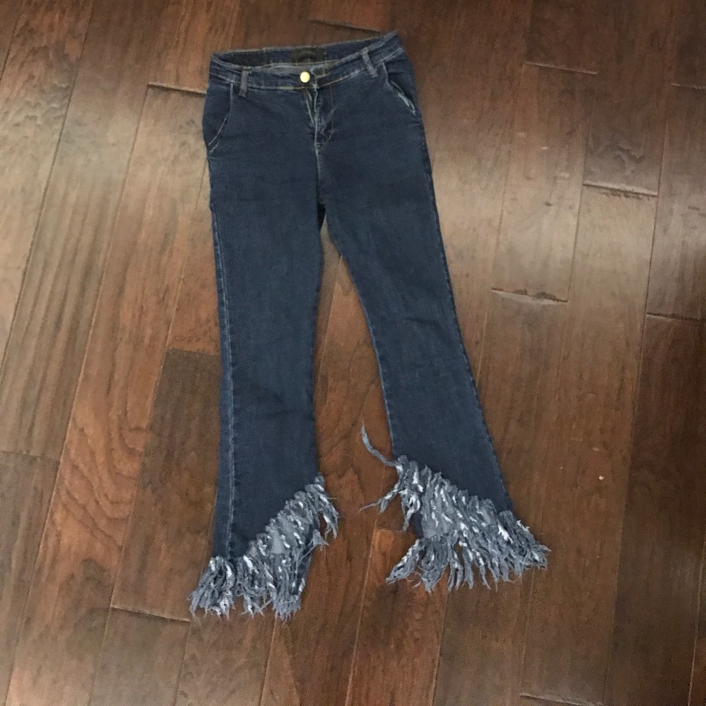STORETS fringe jeans - cropped