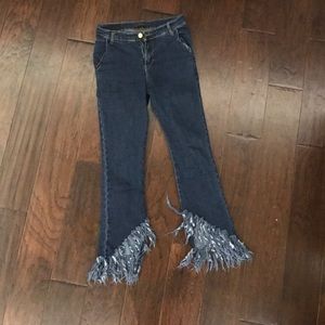 STORETS fringe jeans - cropped