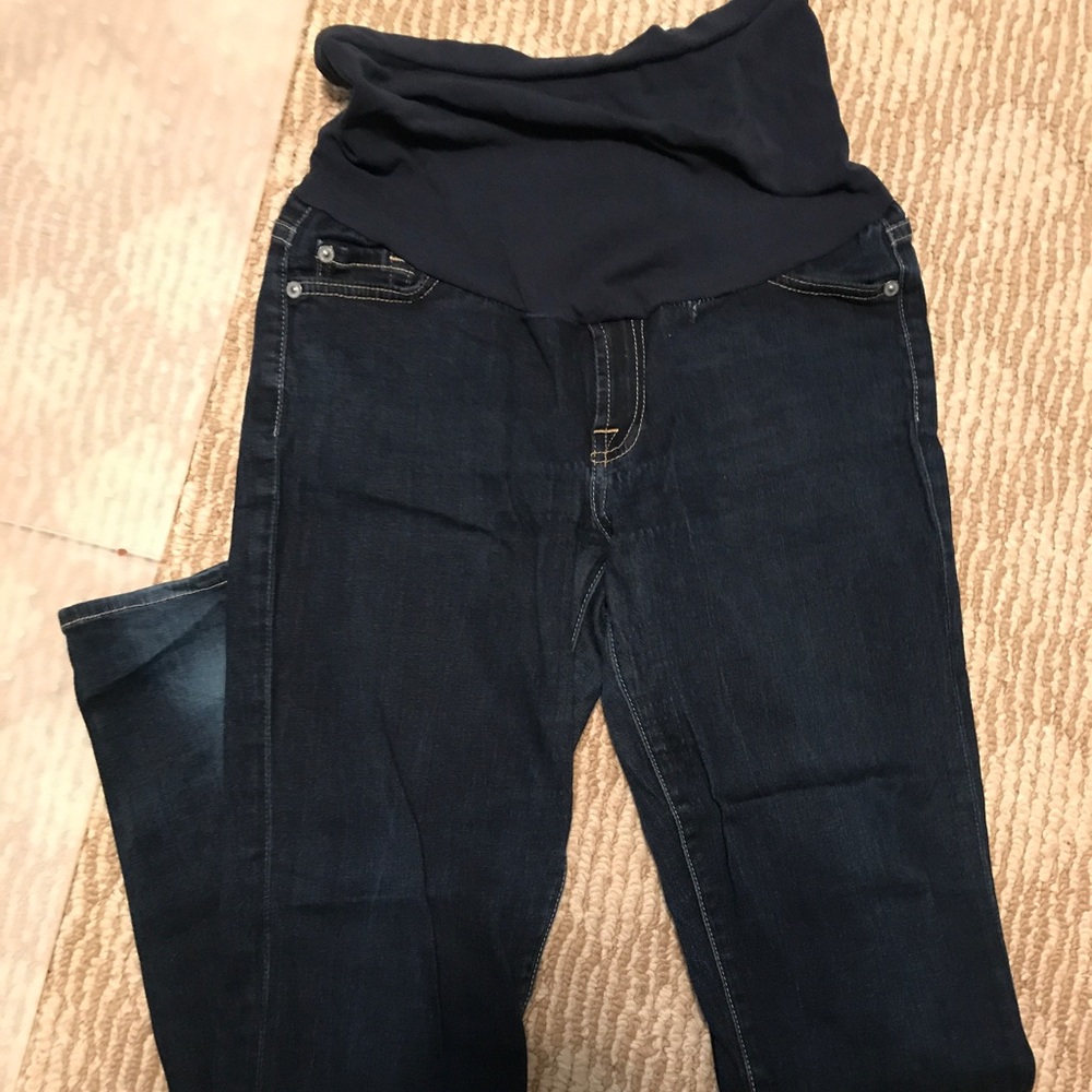 7 for all man kind maternity skinny jeans