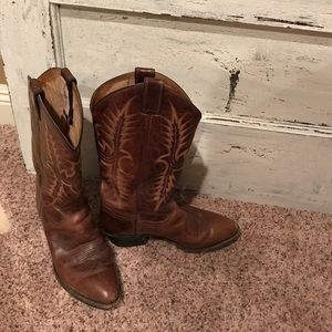Tony ⭐️ Lama brown leather cowboy boots 71/2