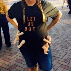 Handmade twin Halloween  top maternity costume M