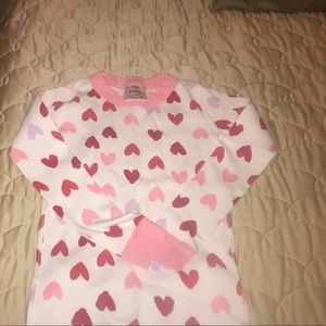 Hanna Andersson Girls Heart PJs (long johns)
