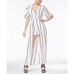 Striped romper maxi