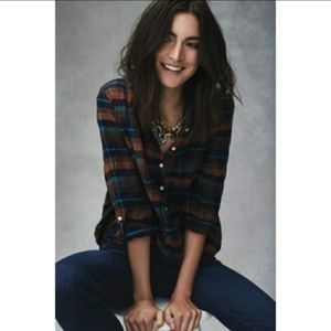 Isabella Sinclair Plaid Crossover Top