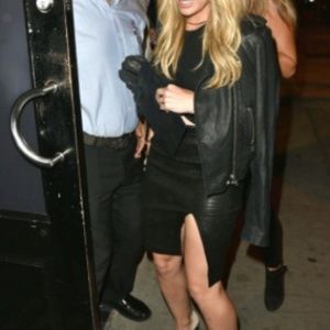 FRAME DENIM  Le High Leather Pencil Skirt size 24