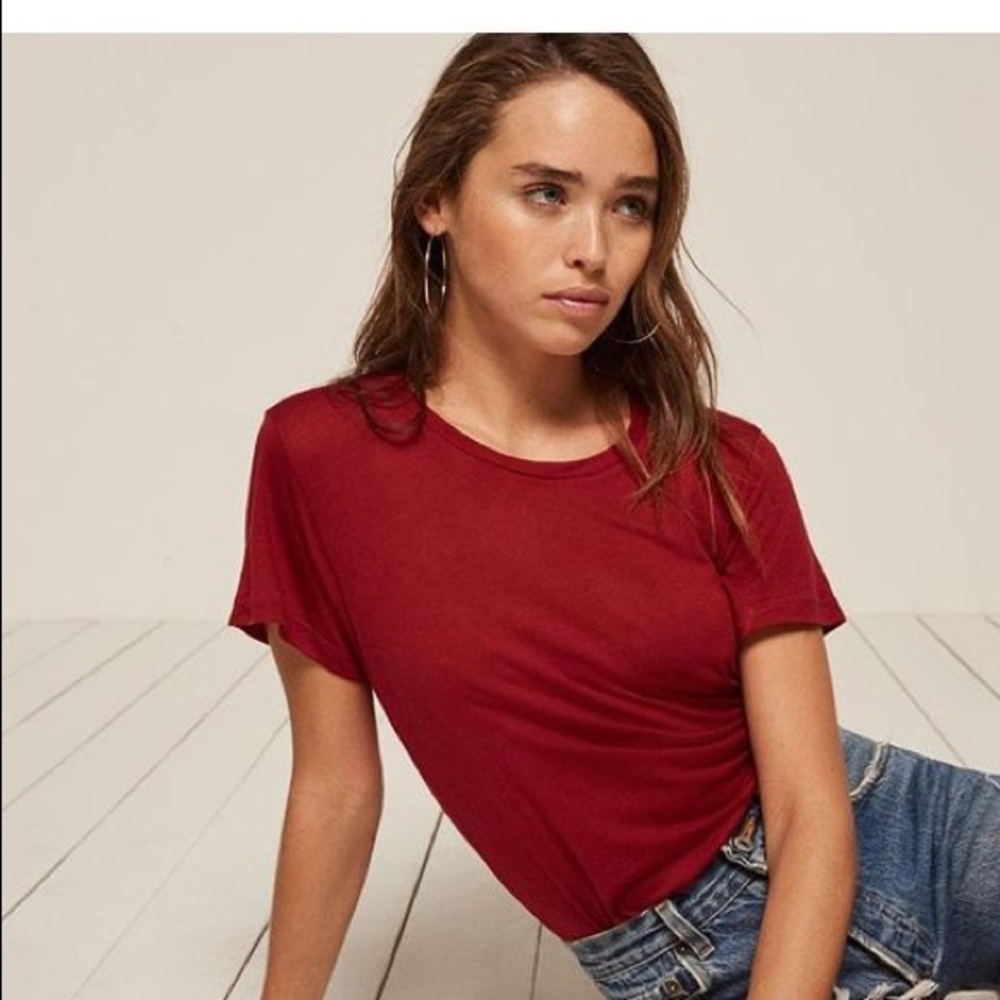 REFORMATION SLIM FLAX TEE