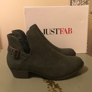 BRAND NEW Just Fab Olive Braided Boot Bootie Sz 10 BRAND NEW Just Fab Olive Braided Boot Bootie Sz 10