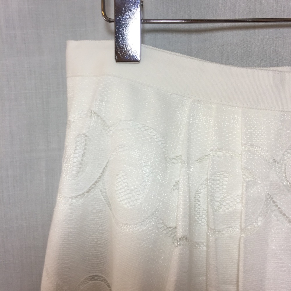 NWT J. Crew White Midi Skirt in Ornate Lace Sz 8 - Picture 5 of 8