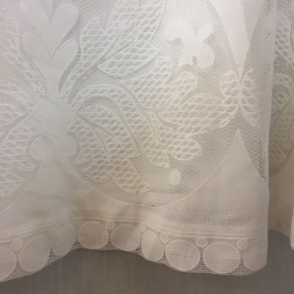 NWT J. Crew White Midi Skirt in Ornate Lace Sz 8 - Picture 7 of 8