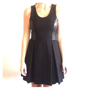 Parker Fit & Flare Dress - Leather Detail