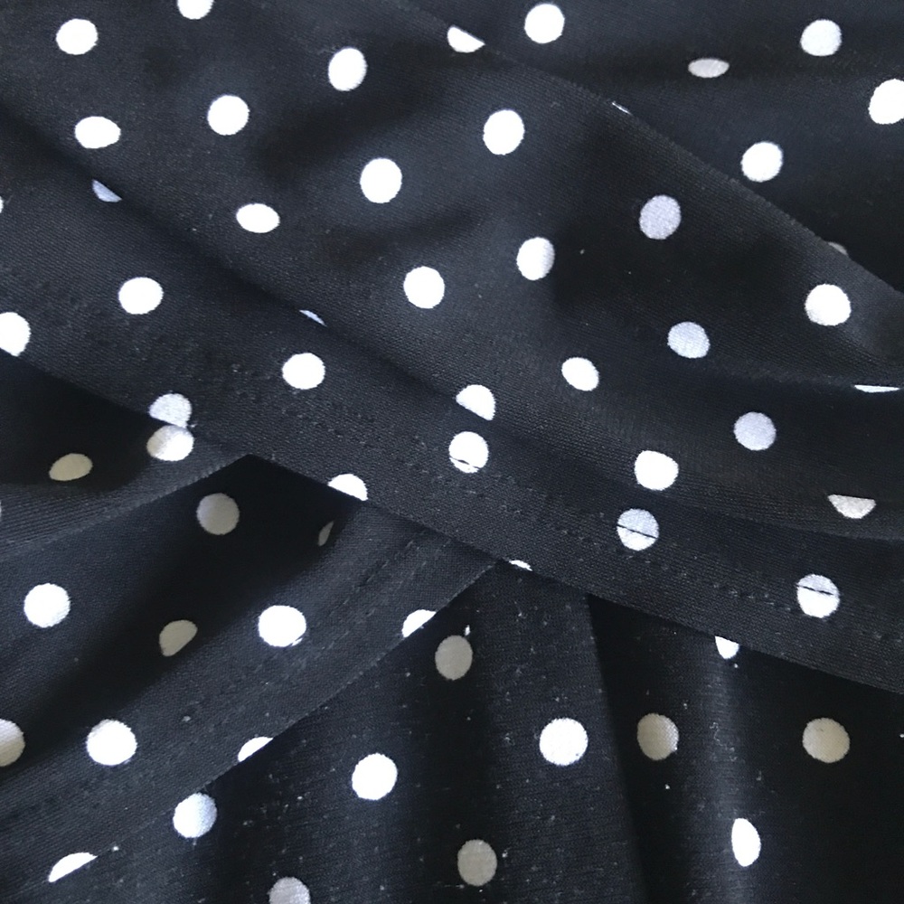 Black polka dot dress
