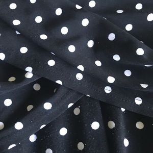 Black polka dot dress