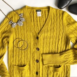 • J. Crew cable knit sweater cardigan • • J. Crew cable knit sweater cardigan •