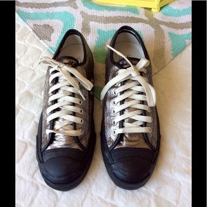 Jack Purcell Metallic silver sneakers