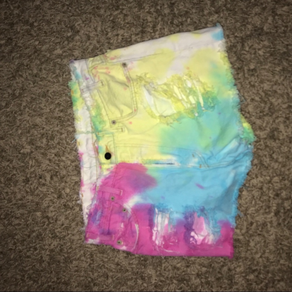 Urban Outfitters Tie Dye Distressed Shorts NWOT