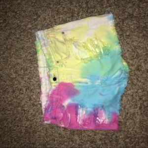 Urban Outfitters Tie Dye Distressed Shorts NWOT