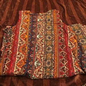 High neck tribal print dress