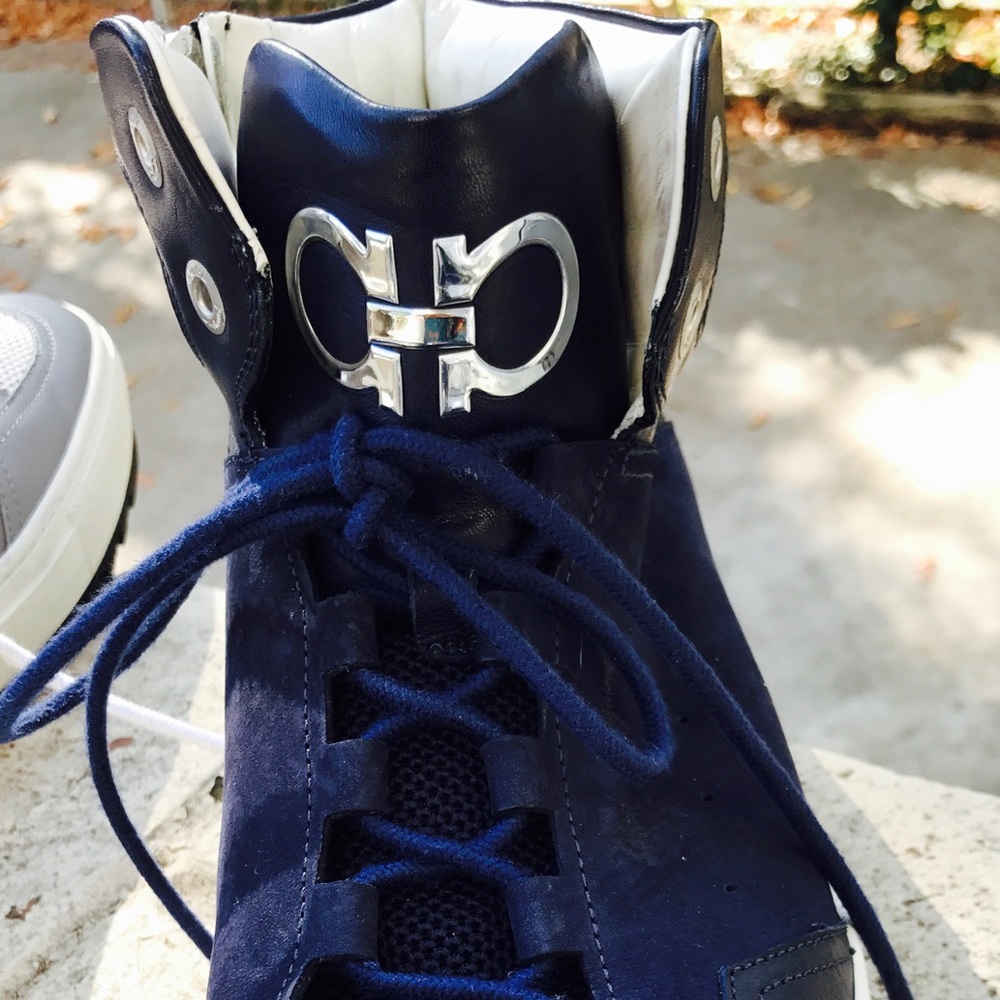 Ferragamo sneakers  size 10 gently used