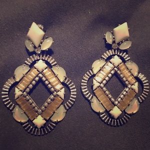 Stella and Dot silver and gold earrings