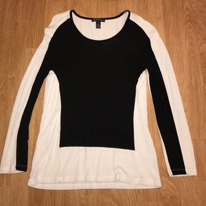 INC Long-sleeved Shirt in Black & White