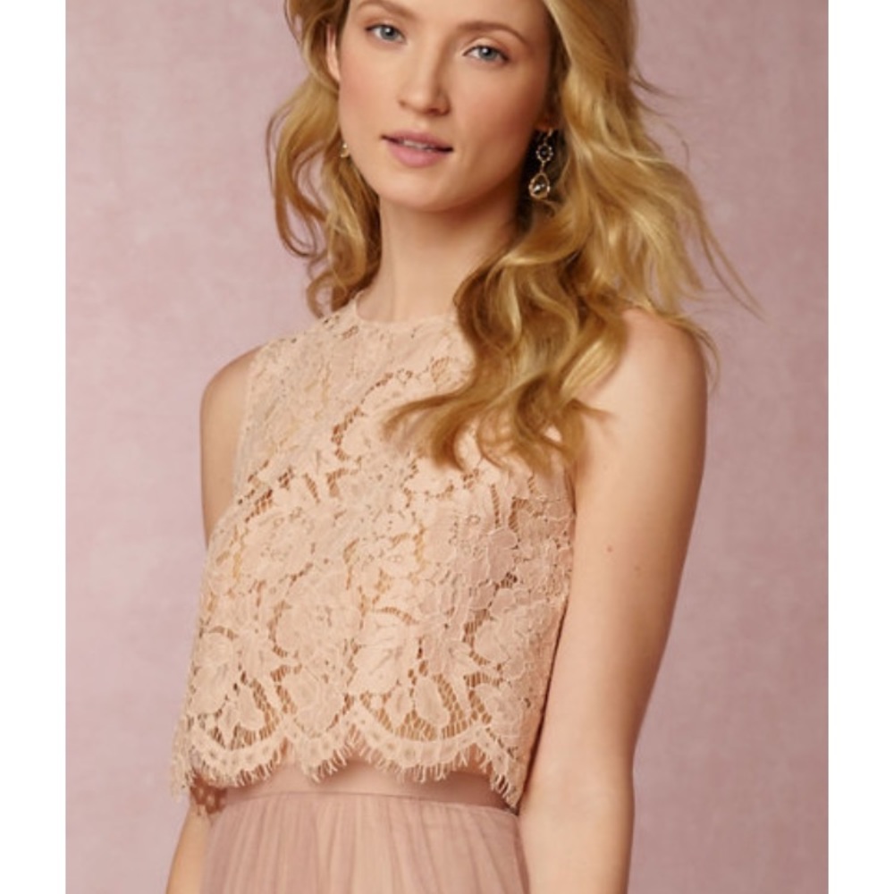 BHLDN Cleo top in cameo pink MEDIUM