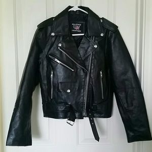 NWOT Black Leather Moto Jacket