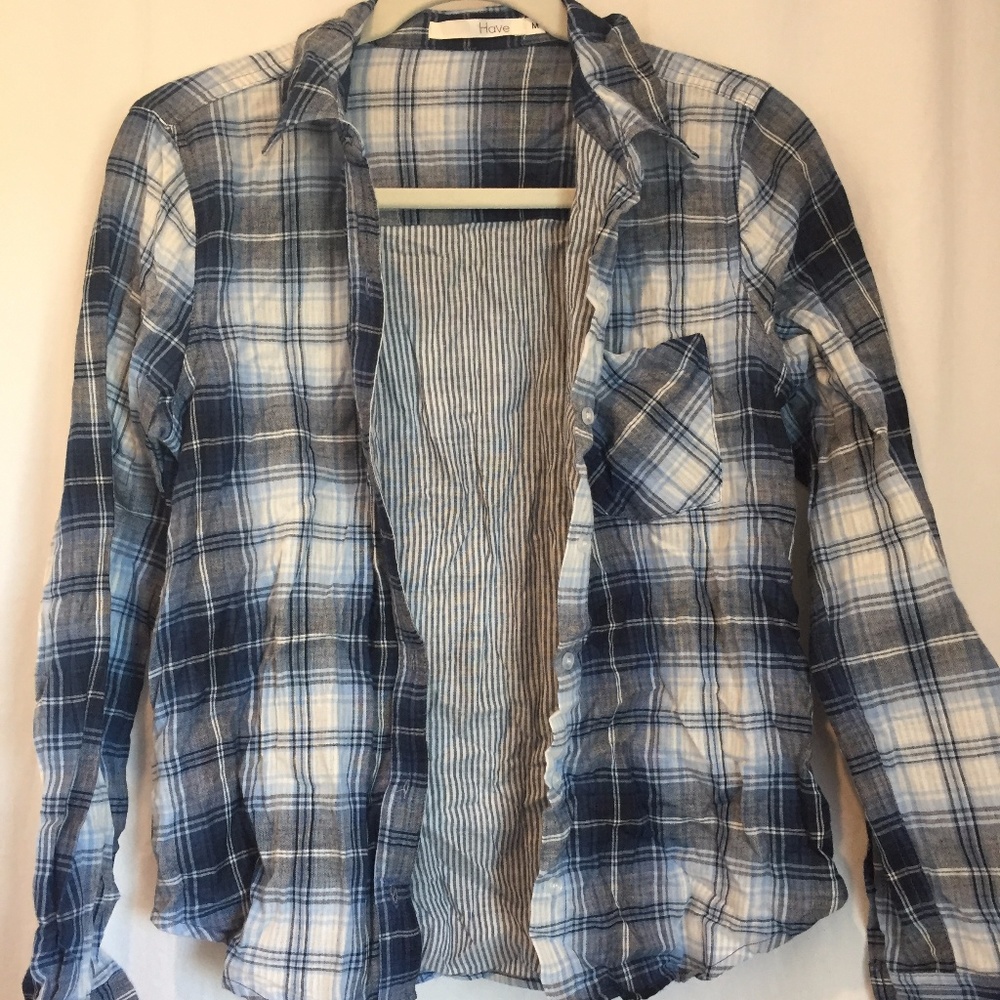 Blue & White Flannel