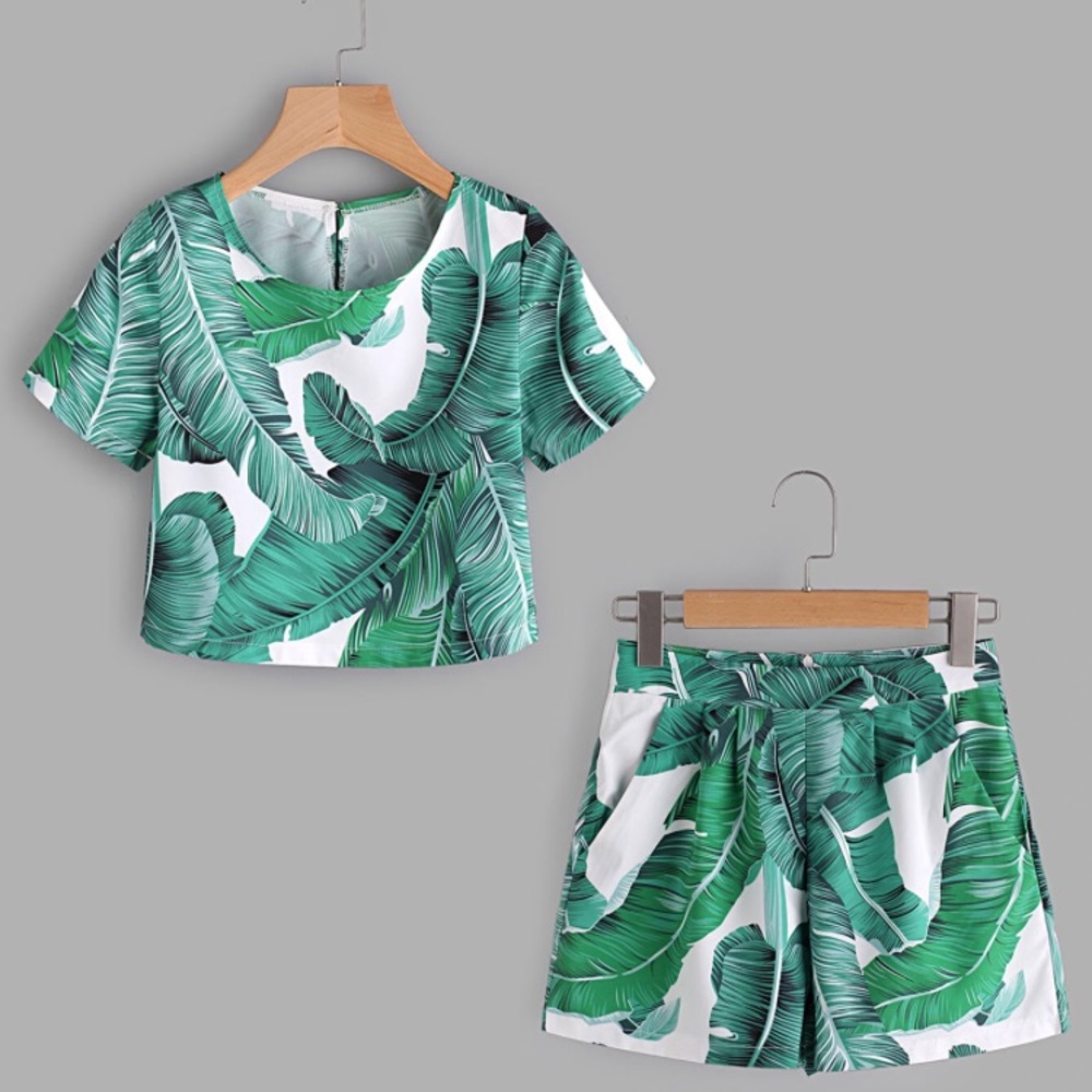 Brand New Shein Tropical 2 Piece