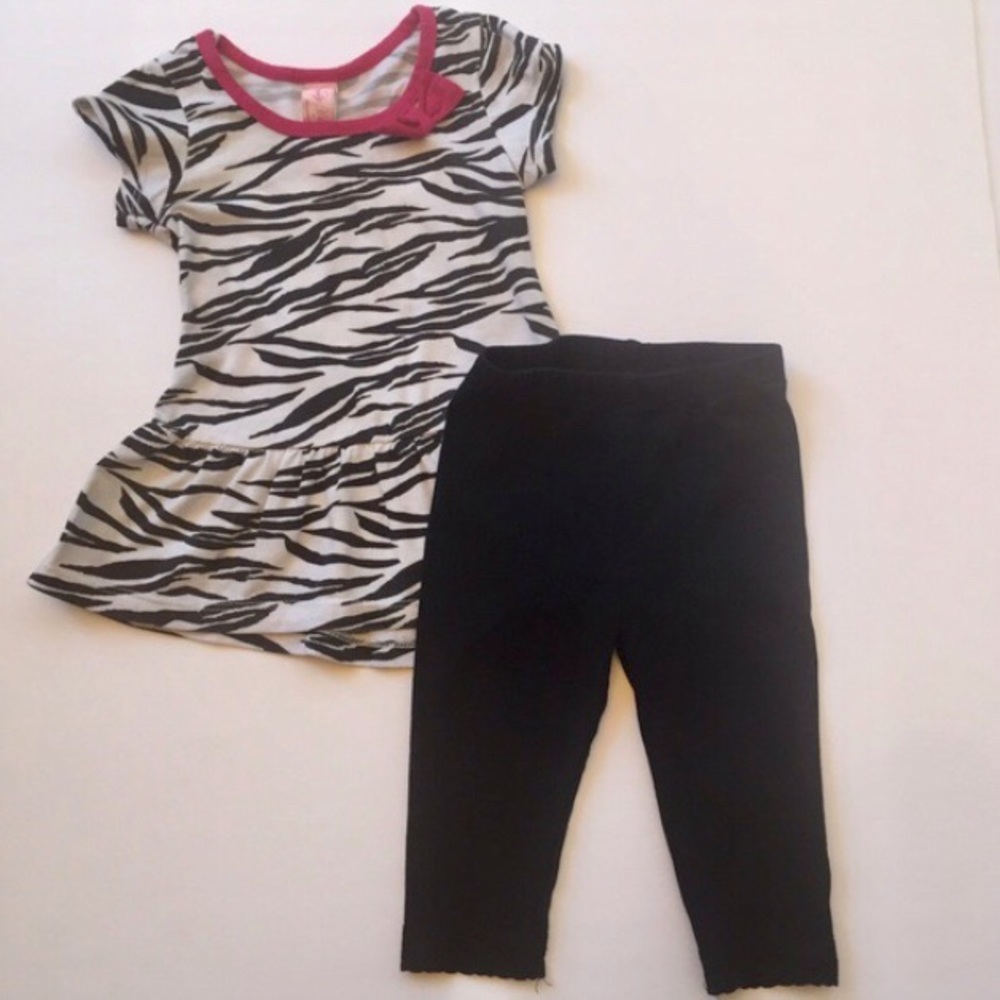 Zebra Tunic and Leggings Set