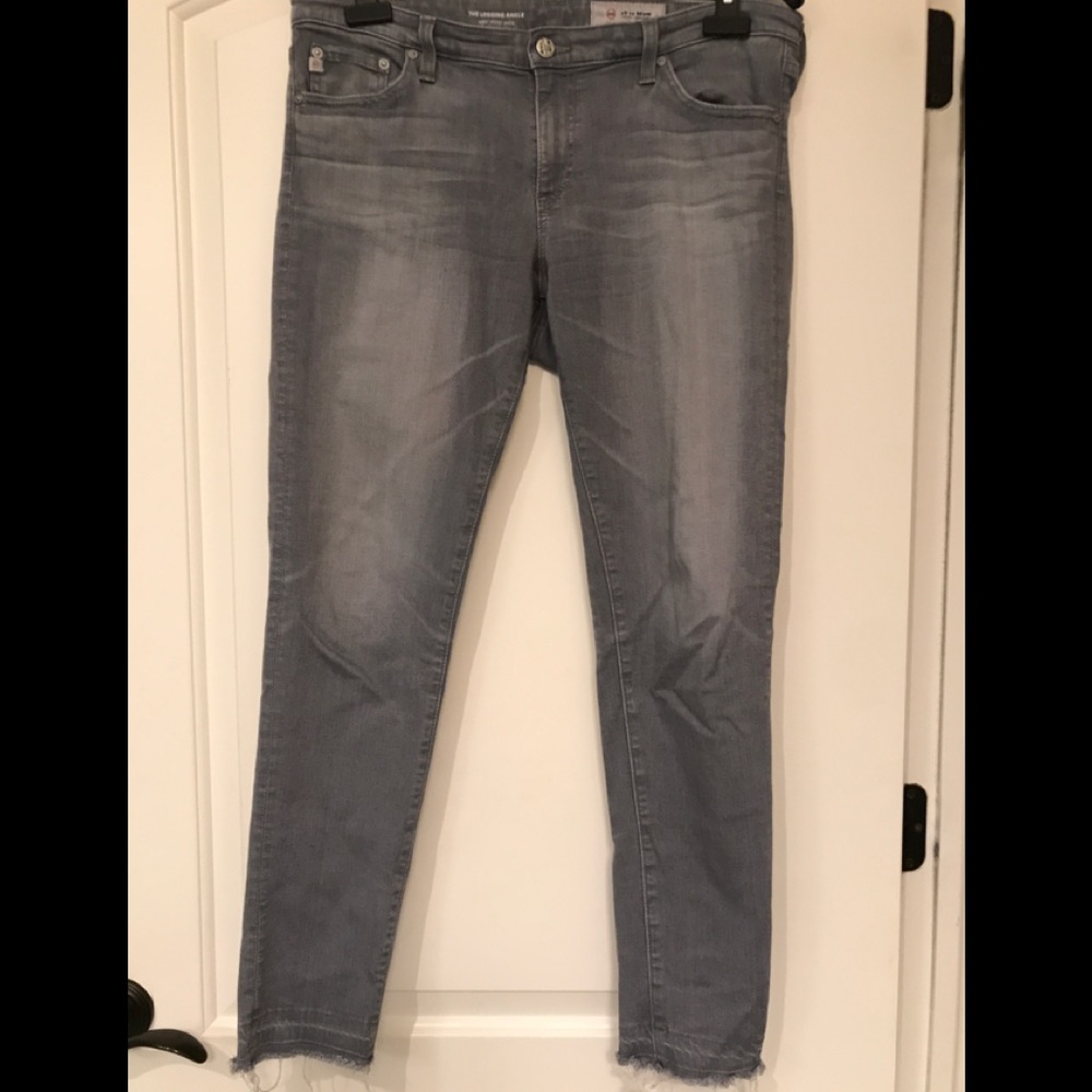 AG Adriano Goldschmied Grey Ankle Jeans Sz 32R