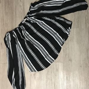Striped off shoulder top