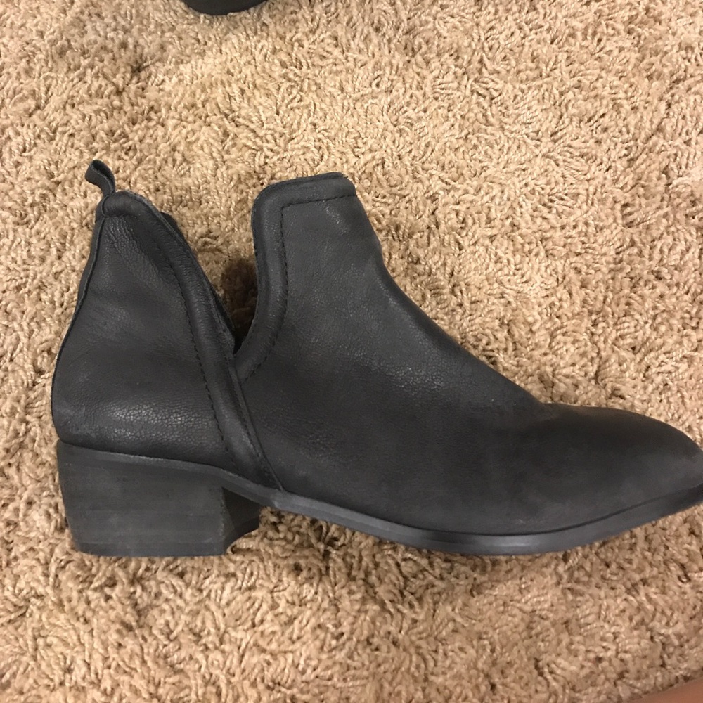 Black Booties with cutout details