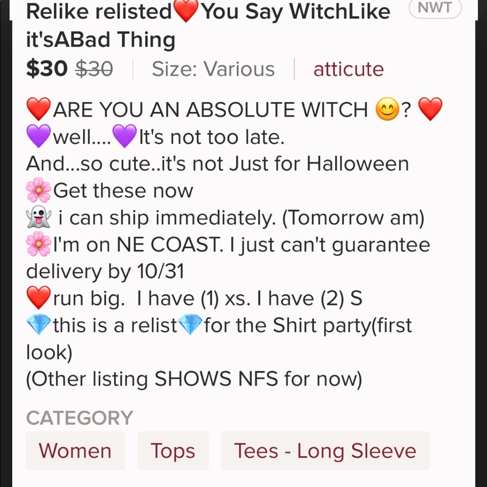 Halloween u say witch like it's a bad  shirt❤️xs&s - Picture 2 of 6