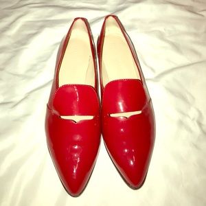 Elizabeth and James Aly red loafers