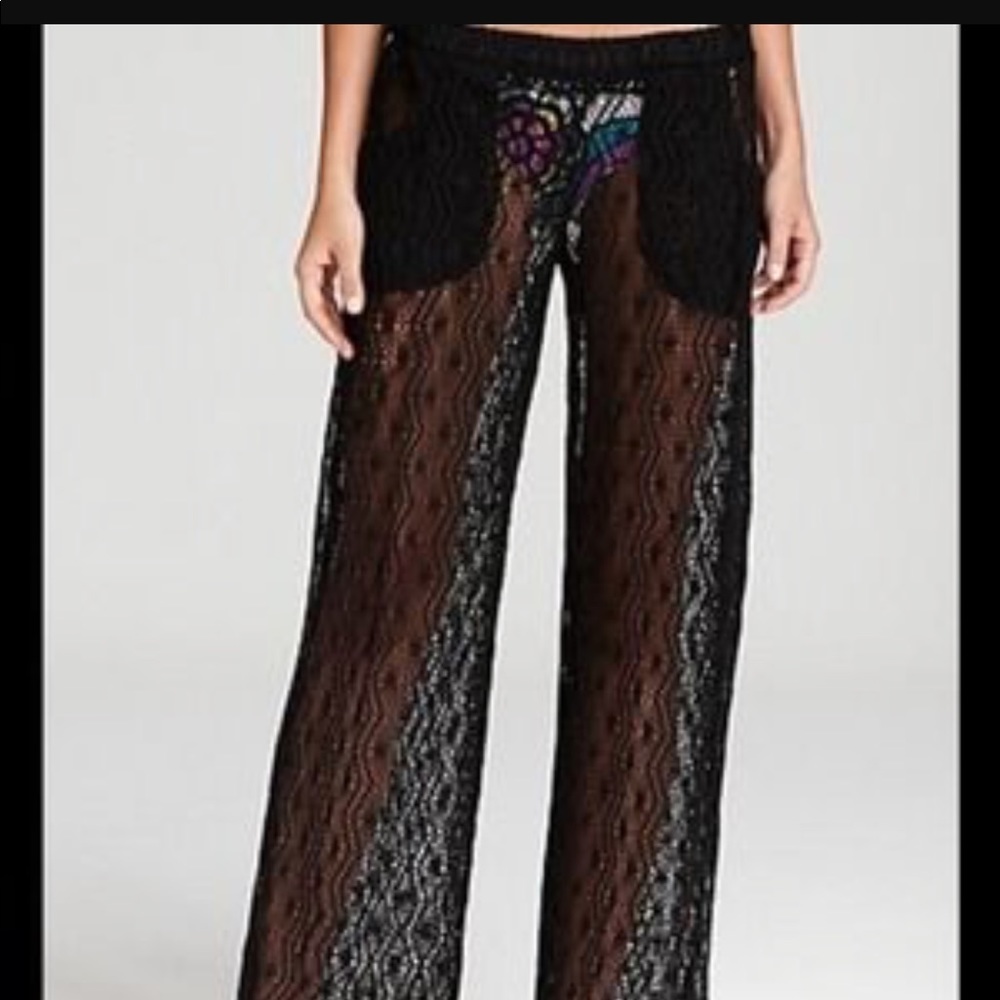 Trina Turk crochet swim pants