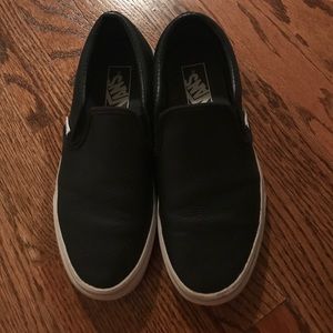 Black leather vans
