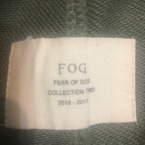Fear of God FoG x PacSun Sweat Shorts Olive Green - Picture 3 of 4