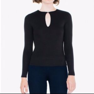 American Apparel Ribbed Keyhole Top