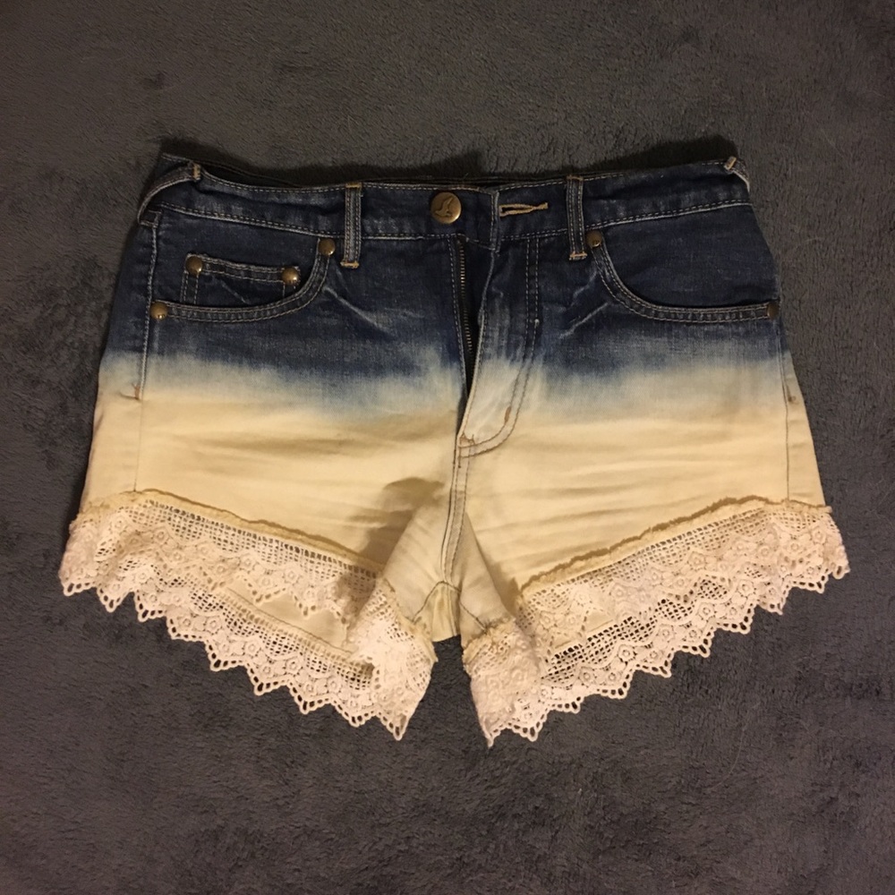 Free People Lace Trim Shorts