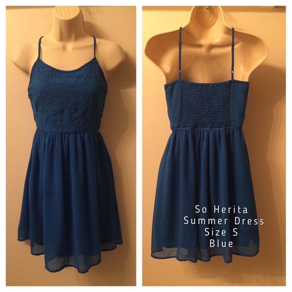 So Herita Blue Summer Dress Size Small