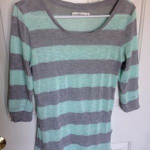 Striped Abercrombie 3/4 Sleeve Knit Top