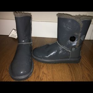 Ugg grey patent leather boots