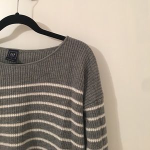 Gap Maternity grey striped sweater, size small